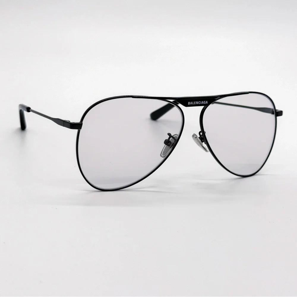 NEW BALENCIAGA BB0244S 004 AVIATOR GREY UNISEX SUNGLASSES BALENCIAGA